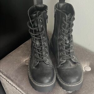 Black Leather Women's Boots